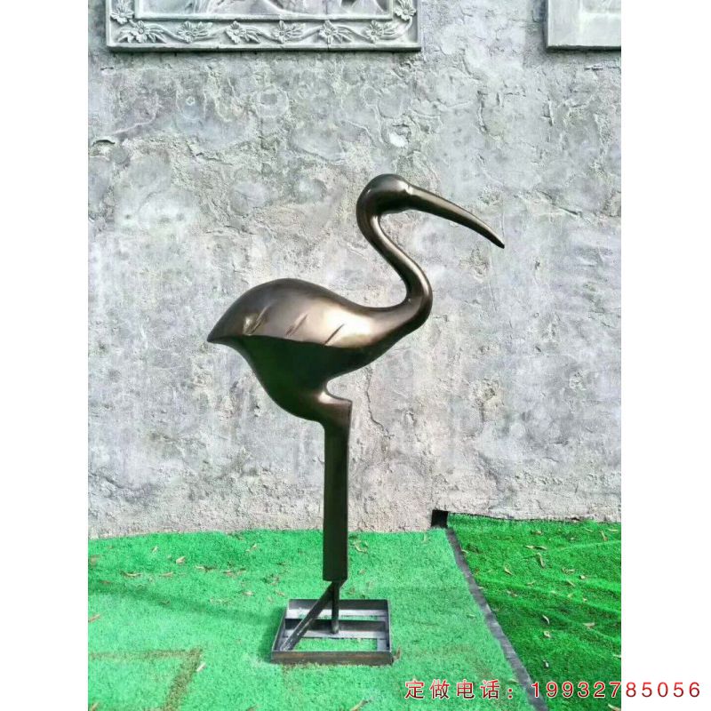 酒店仙鹤铜雕 (2)