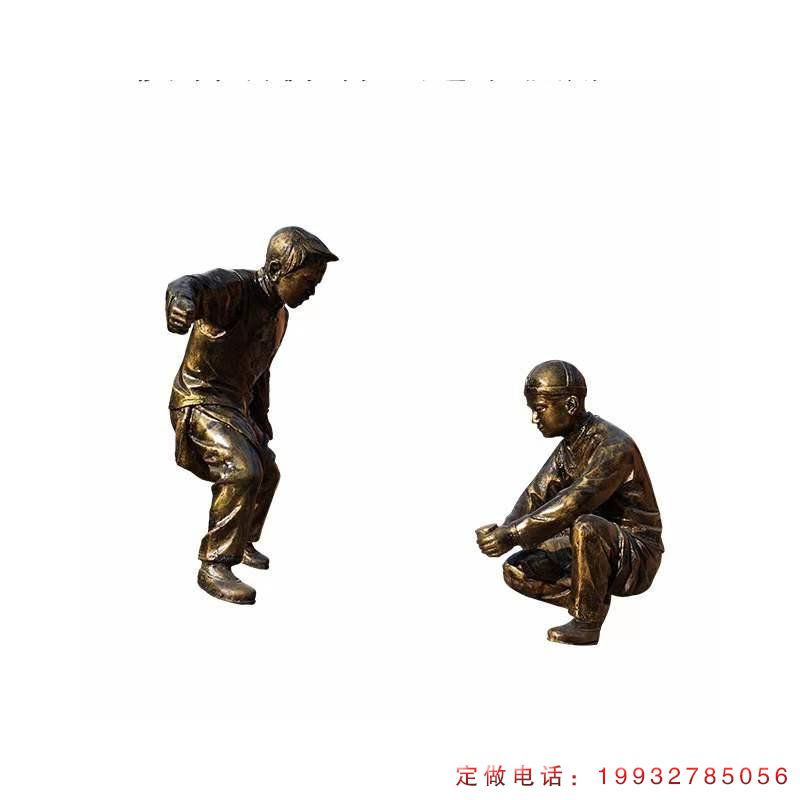 商业街儿童人物铜雕（3）