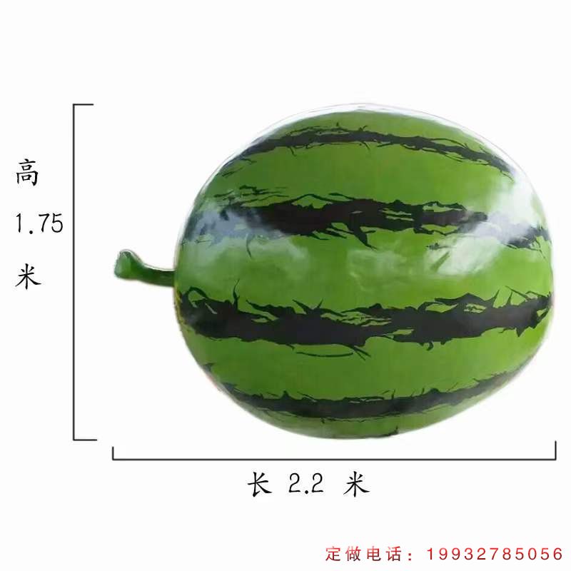 酒店玻璃钢西瓜景观雕塑（1）