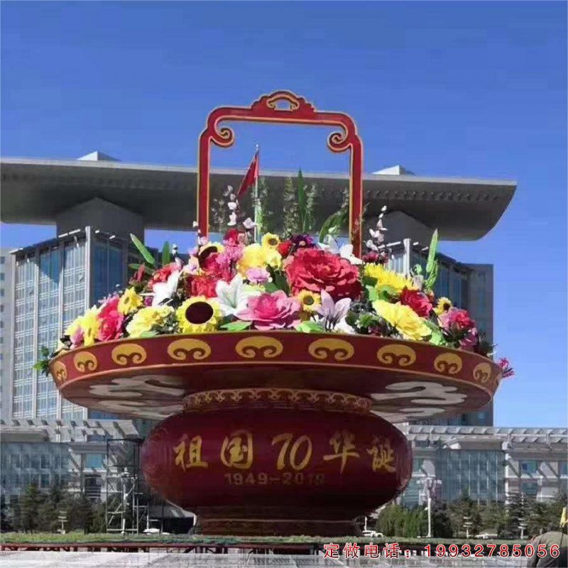 小区不锈钢花篮景观雕塑（2）