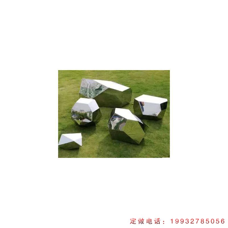 公寓不锈钢石头景观雕塑（2）
