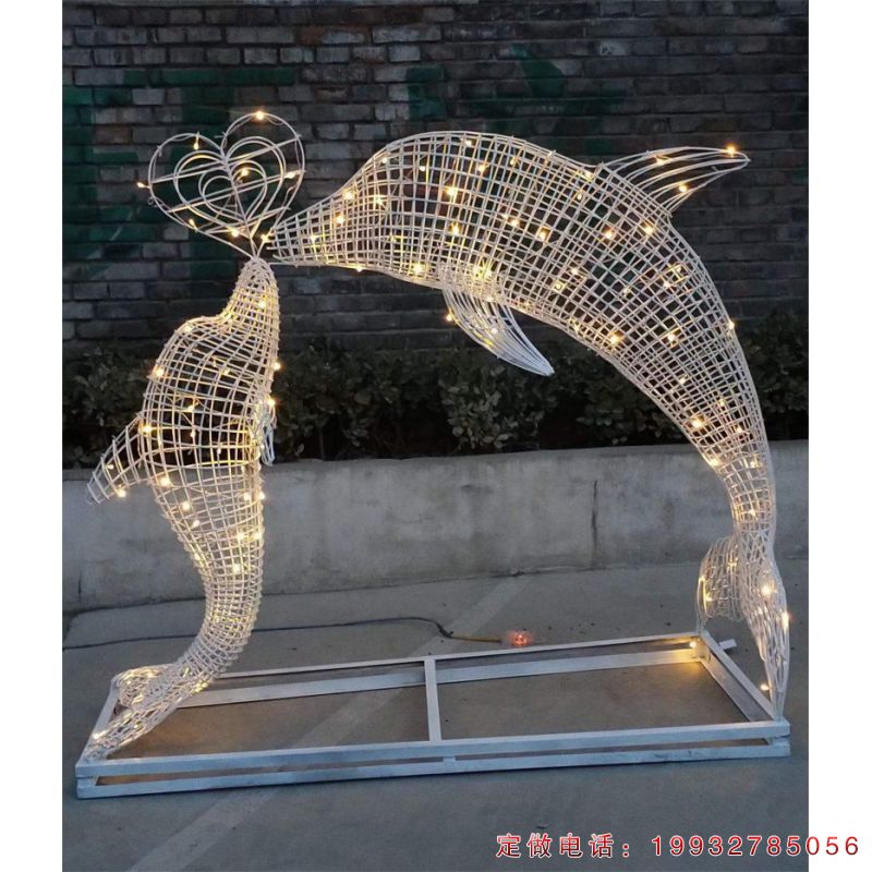 景区不锈钢动物海豚雕塑（1）
