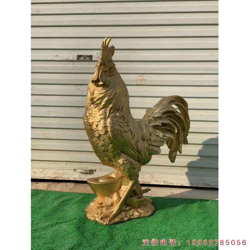 公寓动物鸡铜雕（1）