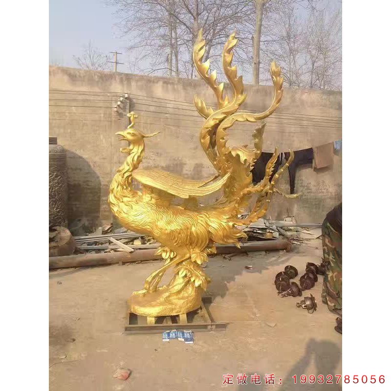 游乐场凤凰动物铜雕（1）