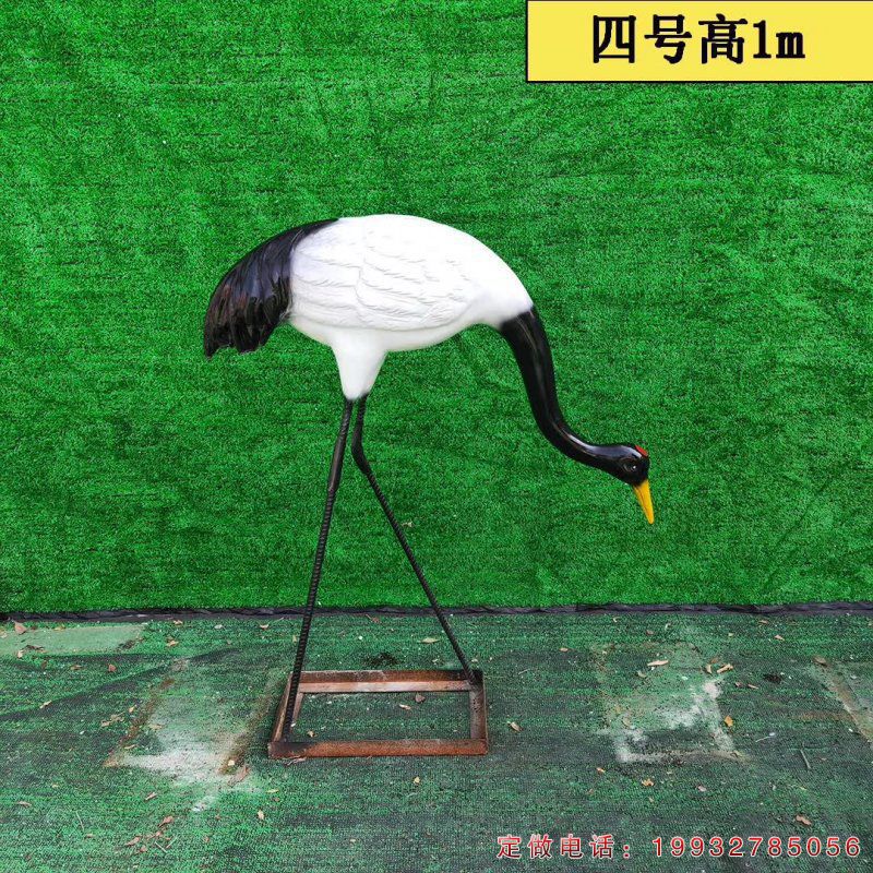 步行街玻璃钢仙鹤动物雕塑（2）