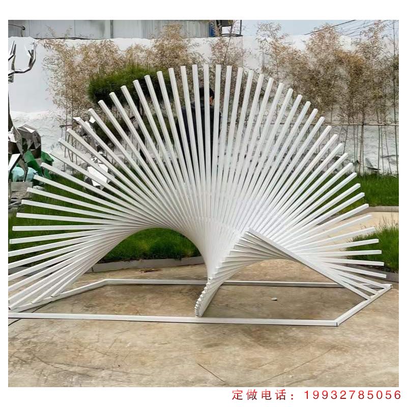企业不锈钢景观线条雕塑（2）