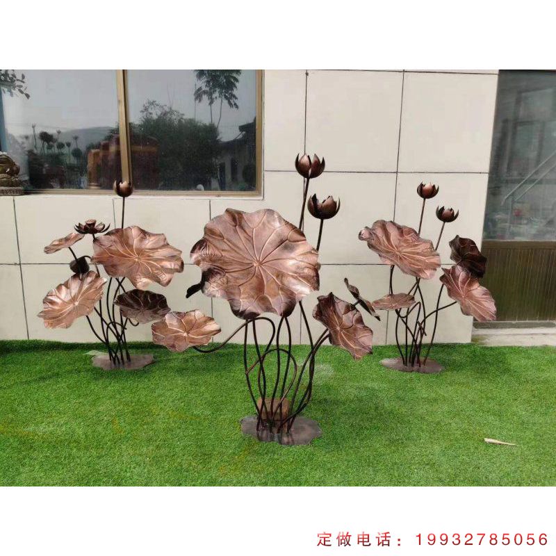 企业不锈钢荷花景观雕塑（2）